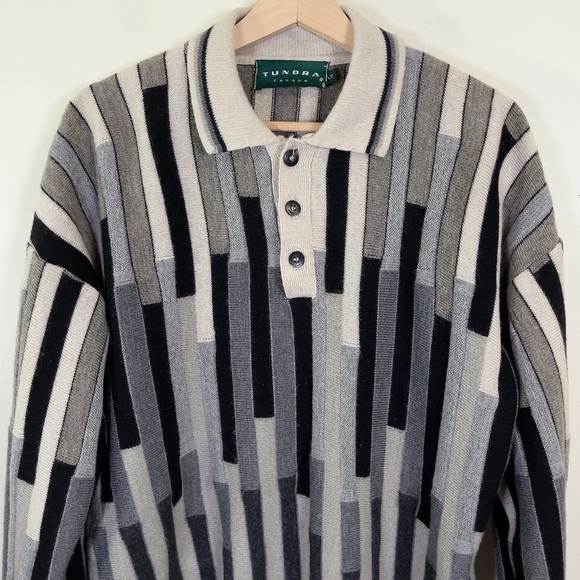 Vintage 90s Textured Coogi Style Cropped Sweater - Picture 6 of 16